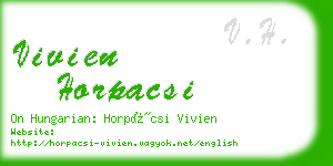 vivien horpacsi business card